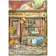 STAMPERIA A4 Rice Paper - SUNFLOWER ART DFSA4771